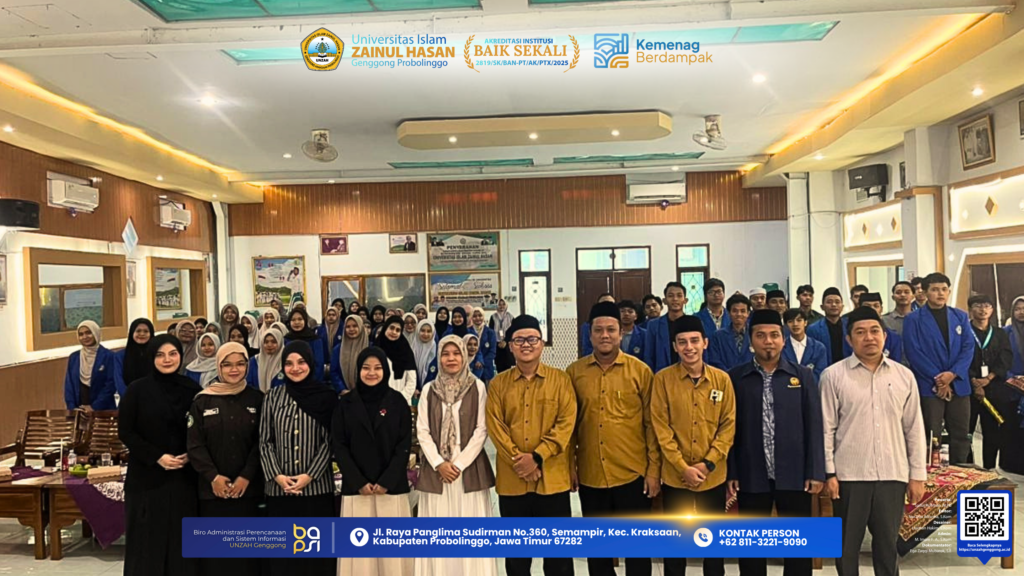 Mahasiswa UNZAH Genggong mengikuti English Public Speaking Seminar 2026 bertema Speak With Confidence For Global Communication.