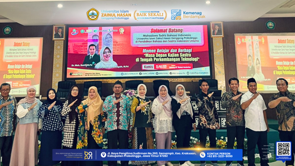 Mahasiswa UNZAH Genggong mengikuti kuliah tamu dan studi banding Teori Sastra di Universitas Islam Malang (UNISMA) pada 18 Juni 2026.