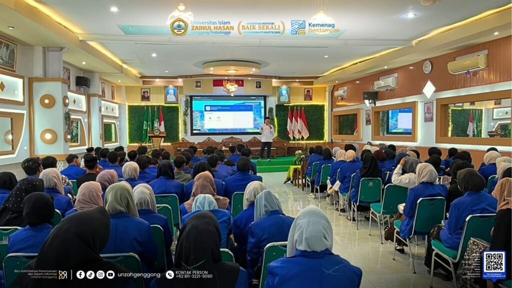 Mahasiswa baru FTU dan FUSHUM mengikuti sosialisasi Sevima Edlink UNZAH Genggong