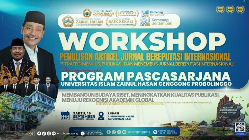 UNZAH Genggong menggelar workshop penulisan artikel jurnal bereputasi internasional
