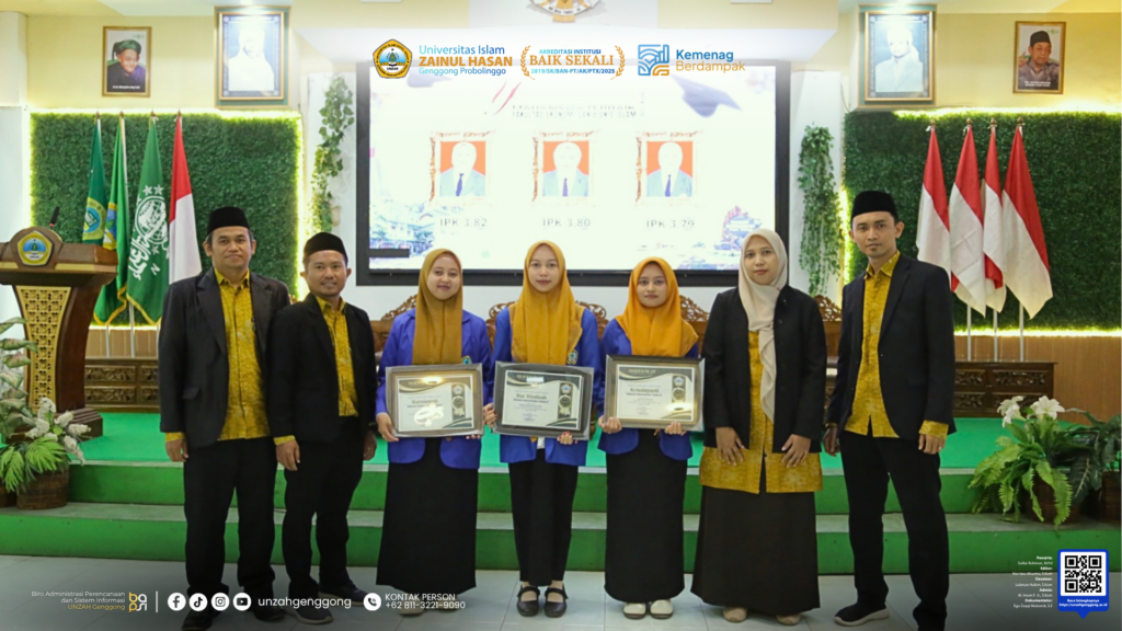 UNZAH Genggong menggelar yudisium FEBI untuk 124 mahasiswa dari tiga program studi, sekaligus memberi penghargaan kepada mahasiswa terbaik.