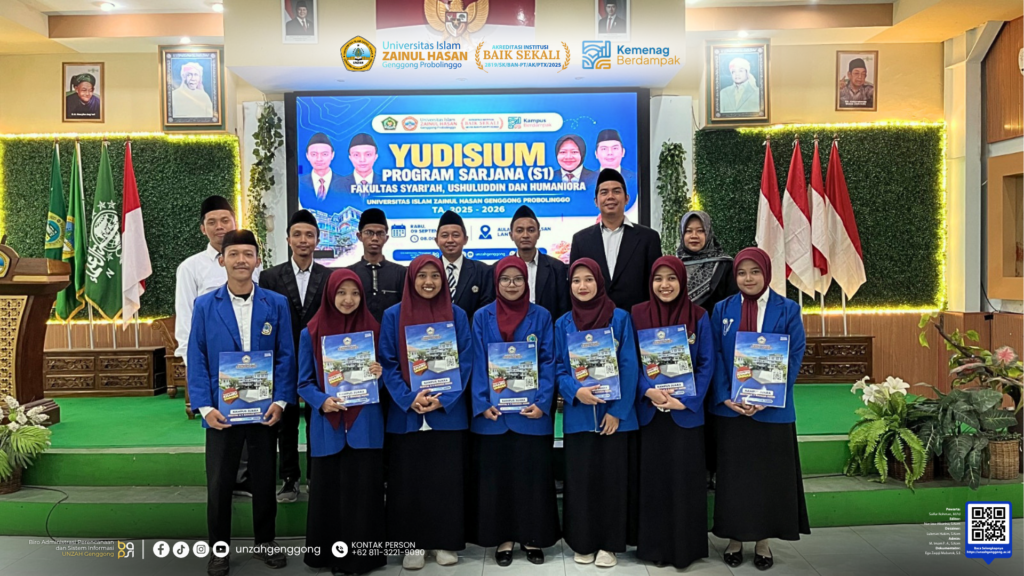 Yudisium FUSHUM UNZAH Genggong mengukuhkan 34 lulusan dengan tema Berilmu, Berintegritas, Berdaya Saing Global.