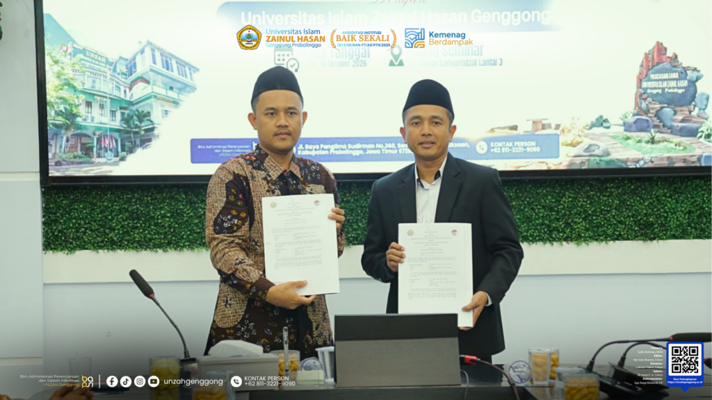 Pimpinan UNZAH Genggong menerima kunjungan benchmarking STAIQ Al Falah Pamekasan pada 14 Oktober 2026.